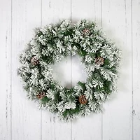 Northlight Snow Flocked Angel Pine Wreath