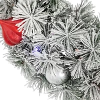 Northlight Snowy Bristle Pine Pre-Lit Wreath