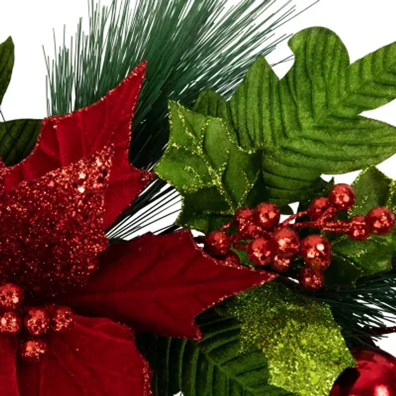 Northlight 24in Glittered   Unlit Wreath