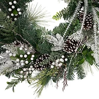 Northlight 36in Frosted Unlit Wreath