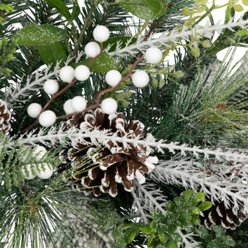 Northlight 36in Frosted Unlit Wreath