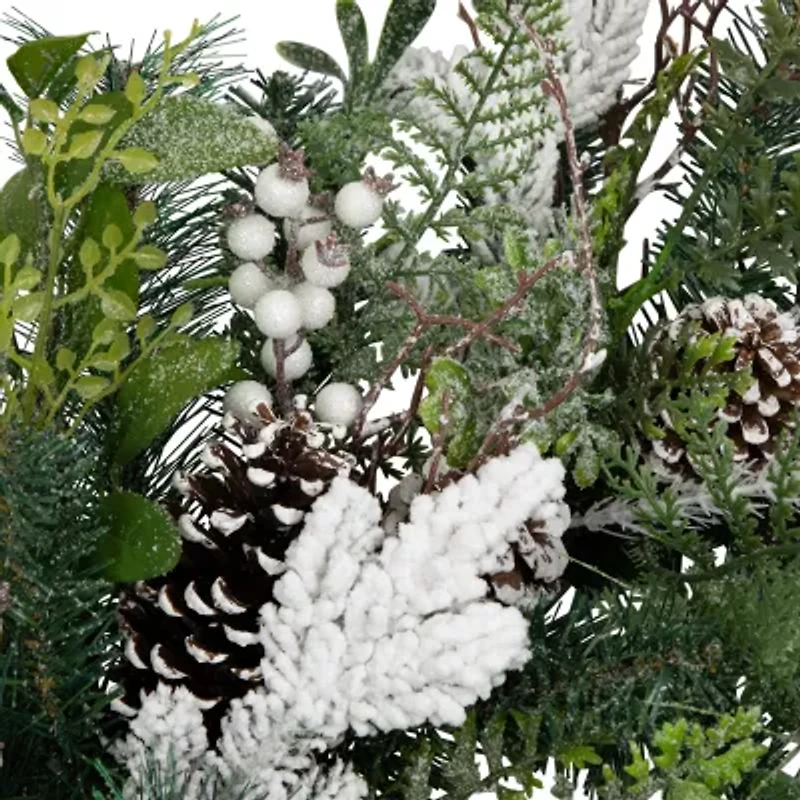 Northlight 36in Frosted Unlit Wreath