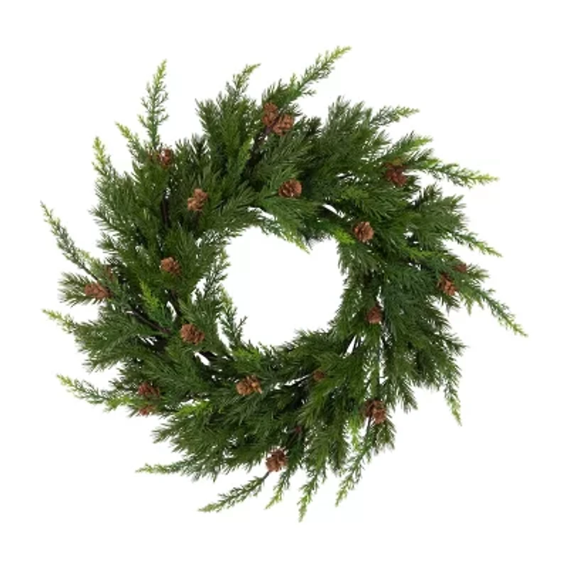 Northlight Cypress And Pine Cone   Unlit Wreath