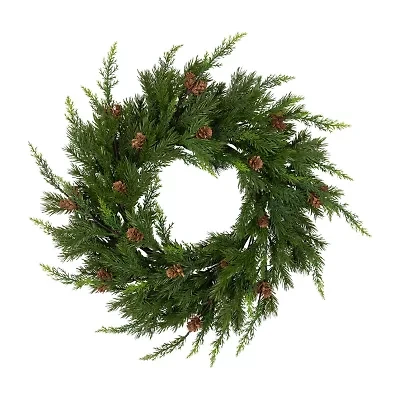 Northlight Cypress And Pine Cone   Unlit Wreath