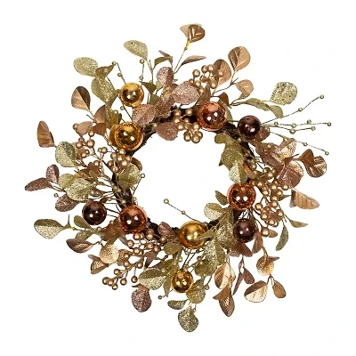 Northlight Ball  Glittered Wreath
