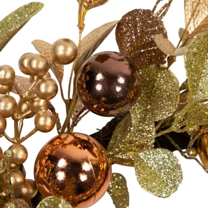 Northlight Ball  Glittered Wreath