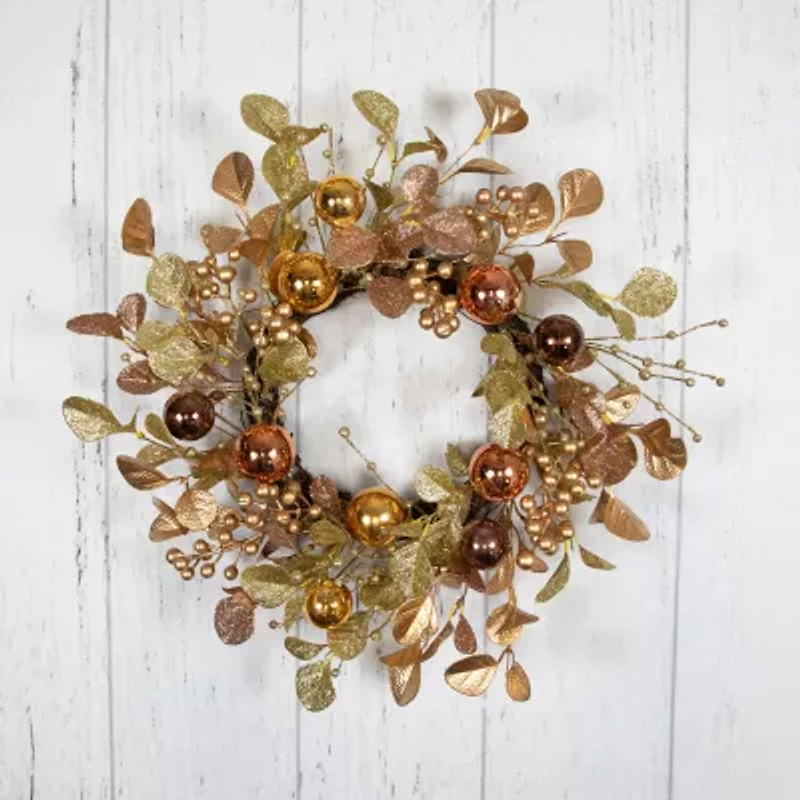 Northlight Ball  Glittered Wreath