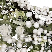 Northlight Glittered Berries And Eucalyptus Wreath