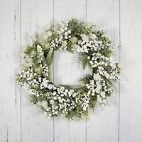 Northlight Glittered Berries And Eucalyptus Wreath