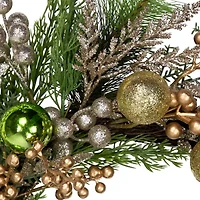 Northlight Ornaments And Berries Glittered Wreath