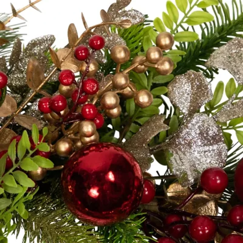 Northlight Glittered S And Berries Wreath