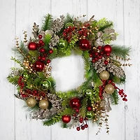 Northlight Glittered S And Berries Wreath