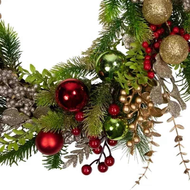 Northlight Glittered S And Berries Wreath