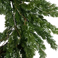 Northlight 24in Iced Cedar Unlit Wreath