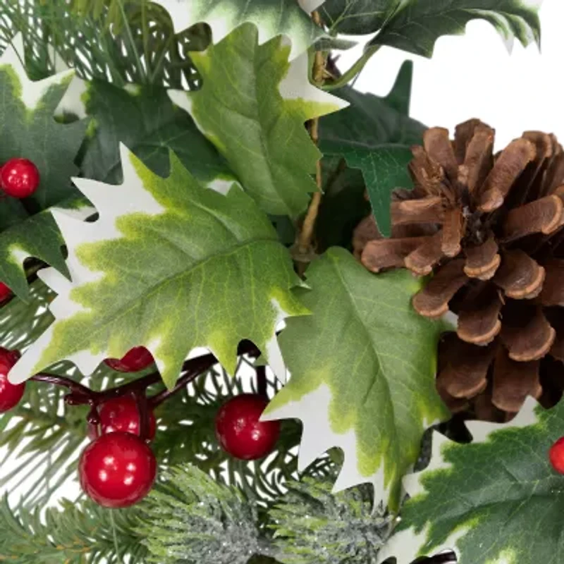 Northlight Frosted Thistle And Pine Wreath