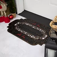 Northlight Black And Copper Merry Indoor Rectangular Doormat