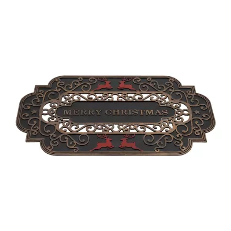 Northlight Black And Copper Merry Indoor Rectangular Doormat