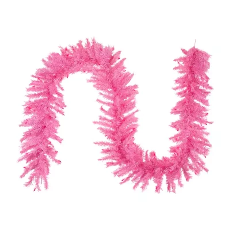 Northlight Spruce Artificial Pink Lights Pre-Lit Christmas Outdoor Garland