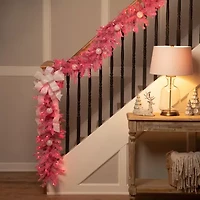 Northlight Spruce Artificial Pink Lights Pre-Lit Christmas Outdoor Garland