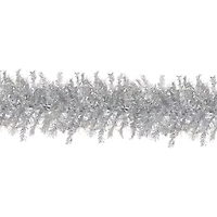 Northlight Silver Tinsel Clear Lights Pre-Lit Christmas Outdoor Garland