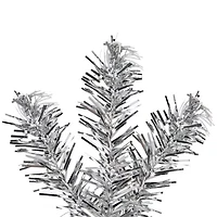Northlight Silver Tinsel Clear Lights Pre-Lit Christmas Outdoor Garland