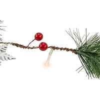 Northlight Pine Berry And Snowflake White Lights Pre-Lit Christmas Indoor Garland