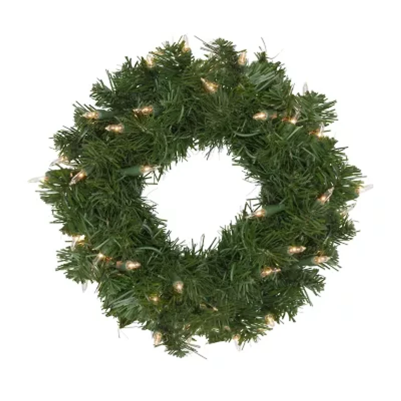 Northlight Deluxe Windsor Pine With Clear Lights Pre-Lit Wreath
