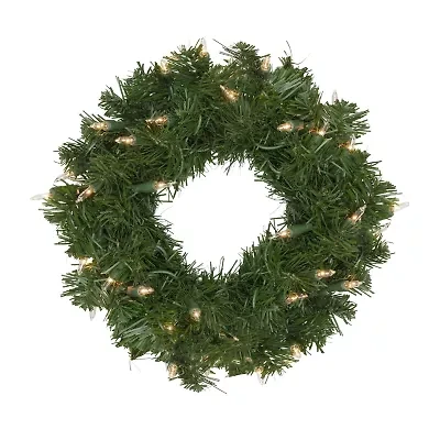 Northlight Deluxe Windsor Pine With Clear Lights Pre-Lit Wreath