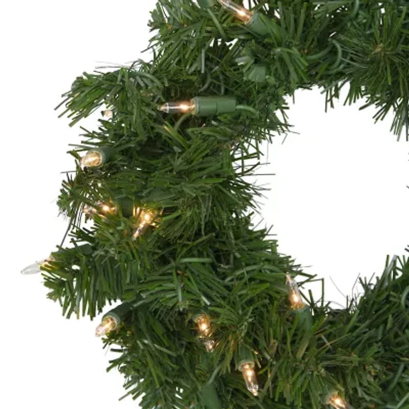 Northlight Deluxe Windsor Pine With Clear Lights Pre-Lit Wreath