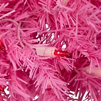 Northlight Pink Spruce With Lights Pre-Lit Wreath