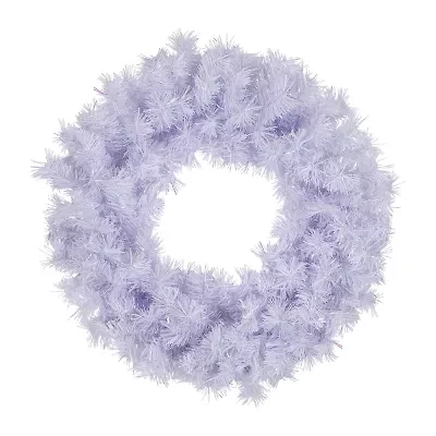 Northlight Icy White Spruce Unlit Wreath