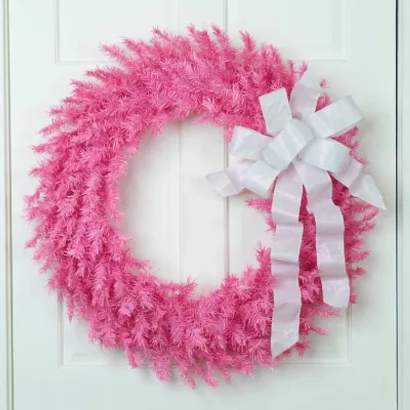 Northlight Pink Spruce Unlit Wreath