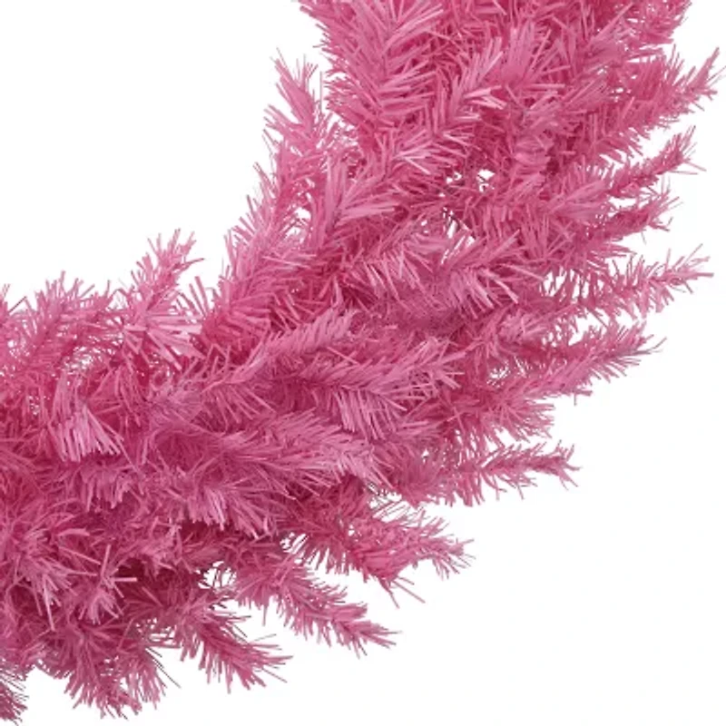 Northlight Pink Spruce Unlit Wreath