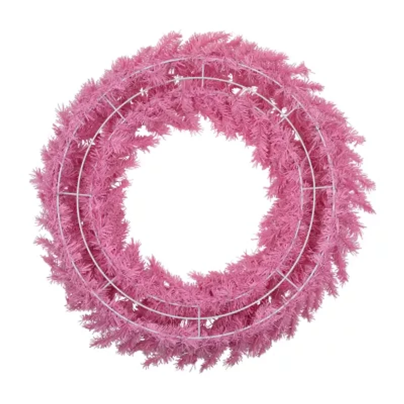 Northlight Pink Spruce Unlit Wreath