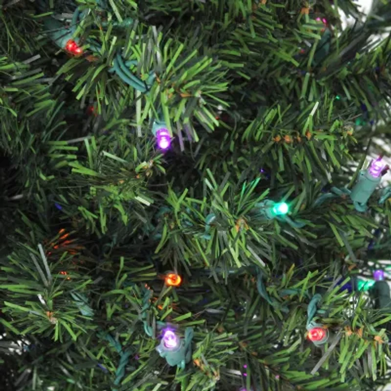 Northlight Canadian Pine With Multicolor Lights 2 Foot Pre-Lit Pine Christmas Tree