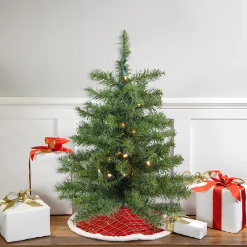 Northlight Canadian Pine With Warm Clear Lights 2 Foot Pre-Lit Pine Christmas Tree