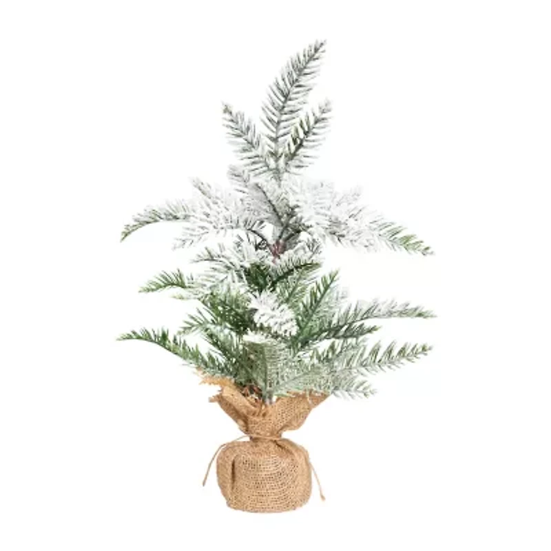 Northlight Heavily Pine 1 1/2 Feet Flocked Christmas Tree