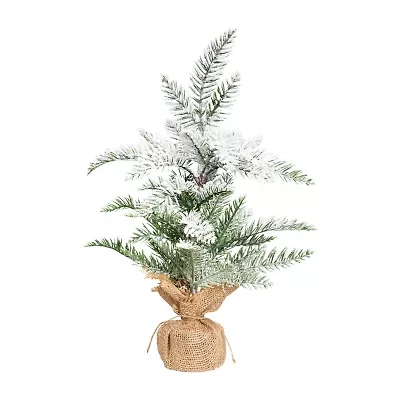 Northlight Heavily Pine 1 1/2 Feet Flocked Christmas Tree