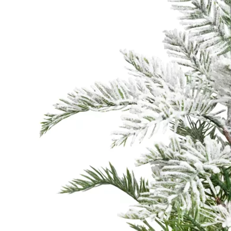 Northlight Heavily Pine 1 1/2 Feet Flocked Christmas Tree