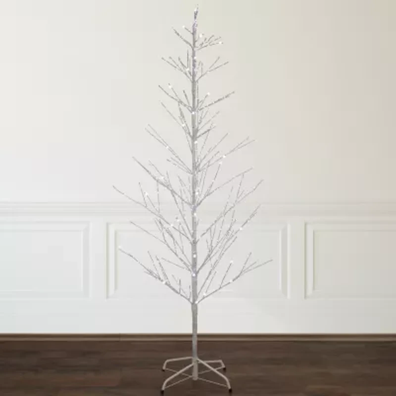 Northlight White Birch With White Lights 6 Foot Pre-Lit Birch Christmas Tree