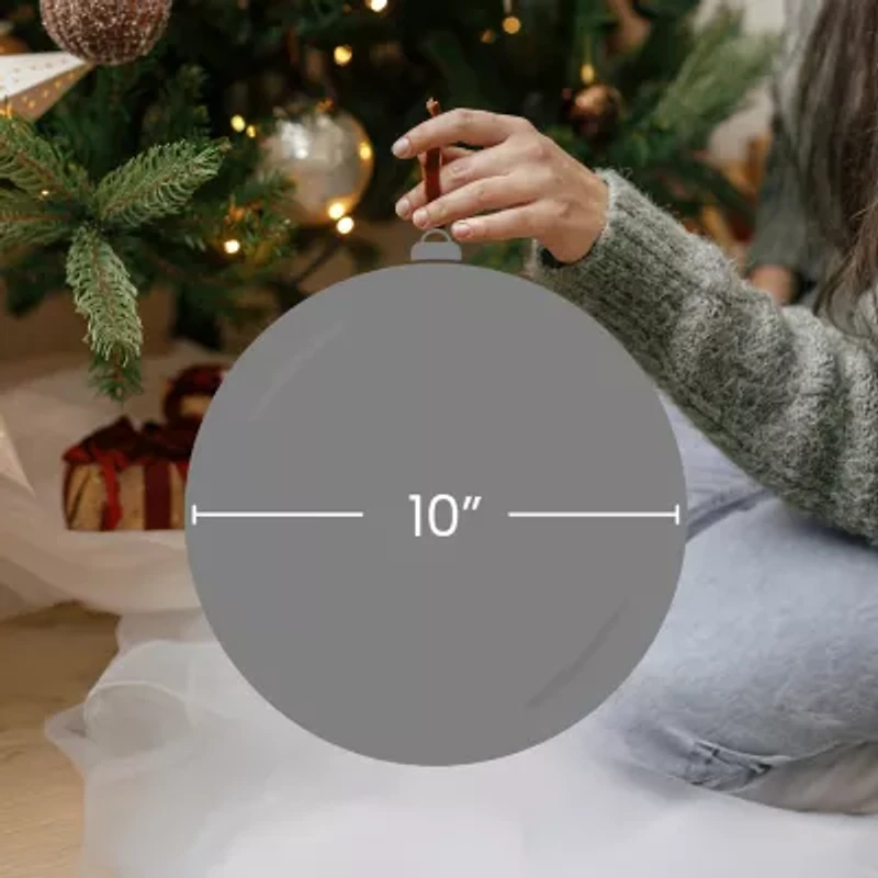 Matte Burgundy Red Shatterproof Christmas Ball Ornament 10'' (250mm)