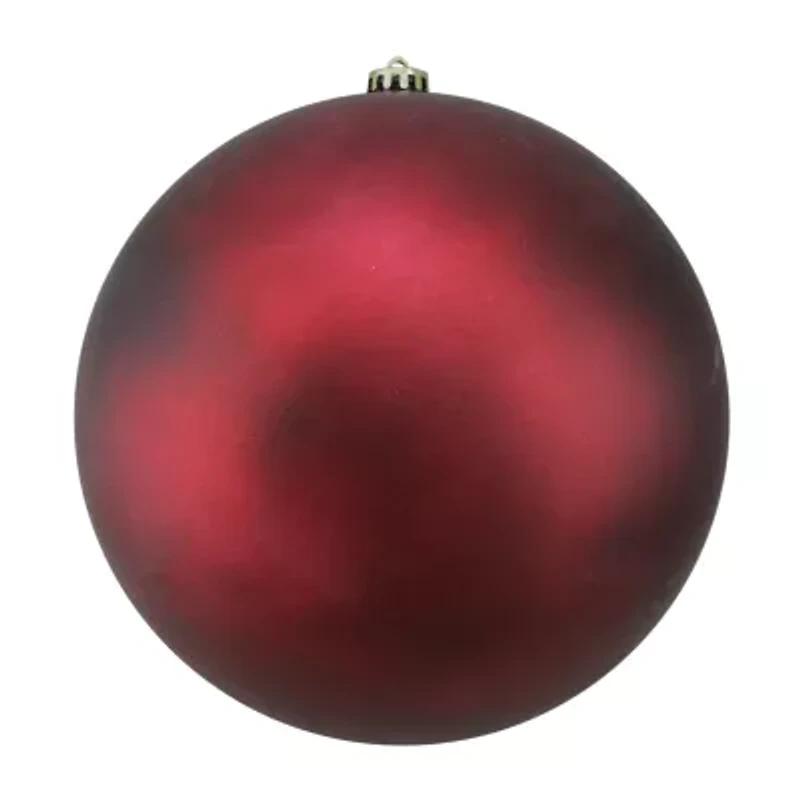 Matte Burgundy Red Shatterproof Christmas Ball Ornament 10'' (250mm)