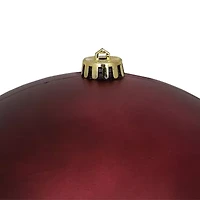Matte Burgundy Red Shatterproof Christmas Ball Ornament 10'' (250mm)