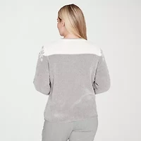 Alfred Dunner Stockbridge Womens Crew Neck Long Sleeve Pullover Sweater