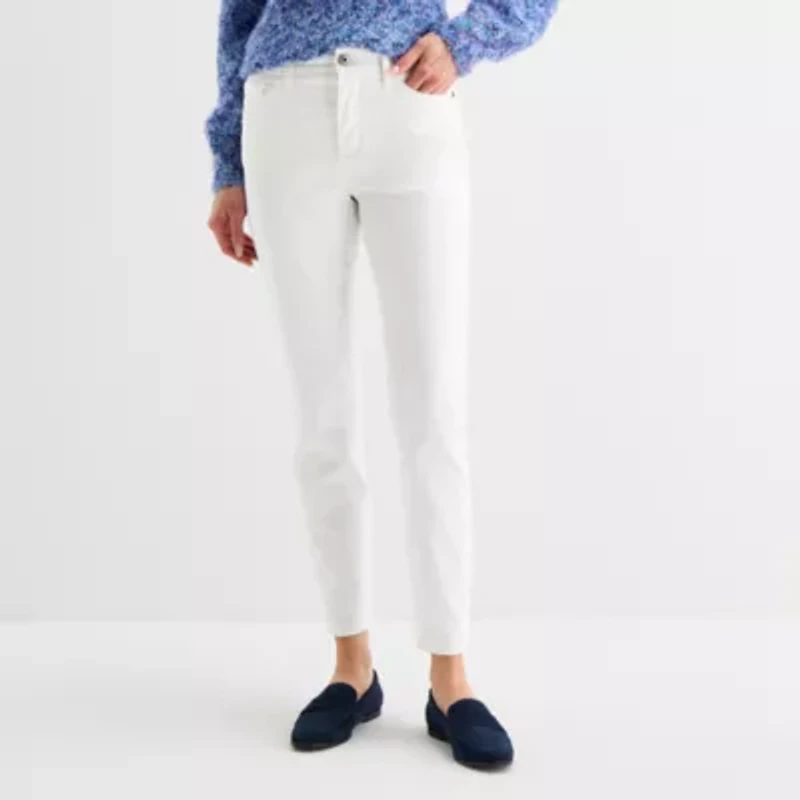 St. John's Bay Womens Mid Rise Skinny Fit Jean