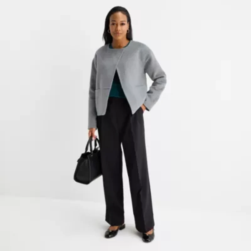 Liz Claiborne Womens Midweight Cropped Jacket