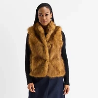 Liz Claiborne Womens Mock Neck Sleeveless Vest