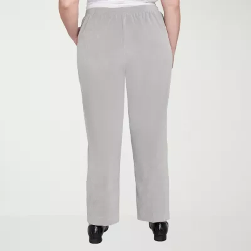 Alfred Dunner Stockbridge Womens Plus Short Mid Rise Straight Corduroy Pant