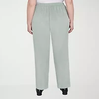 Alfred Dunner Stockbridge Womens Plus Short Mid Rise Straight Corduroy Pant