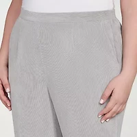 Alfred Dunner Stockbridge Womens Plus Short Mid Rise Straight Corduroy Pant